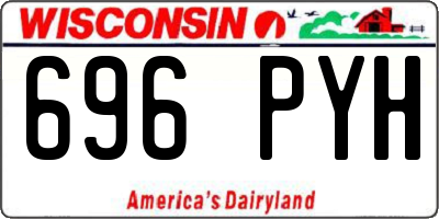 WI license plate 696PYH