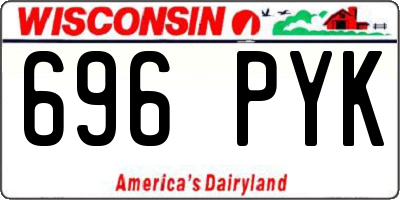 WI license plate 696PYK
