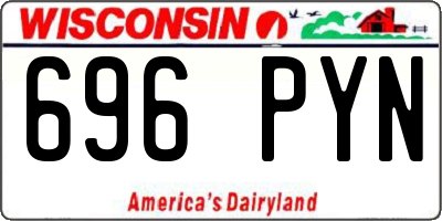 WI license plate 696PYN