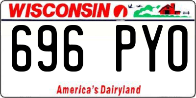 WI license plate 696PYO