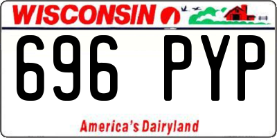 WI license plate 696PYP