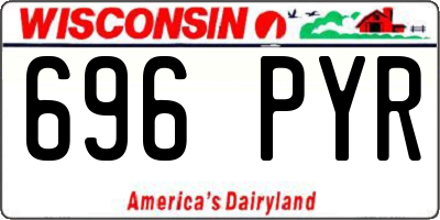WI license plate 696PYR
