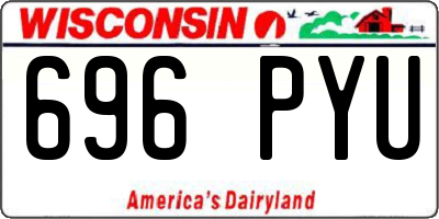 WI license plate 696PYU