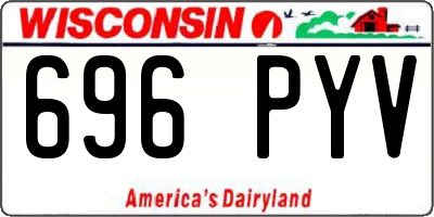 WI license plate 696PYV