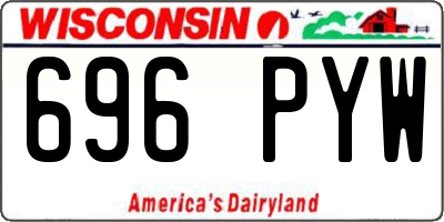 WI license plate 696PYW