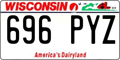 WI license plate 696PYZ