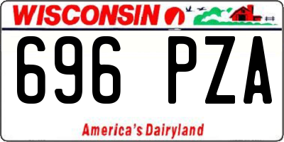 WI license plate 696PZA