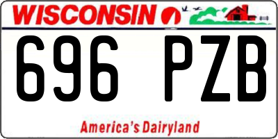 WI license plate 696PZB