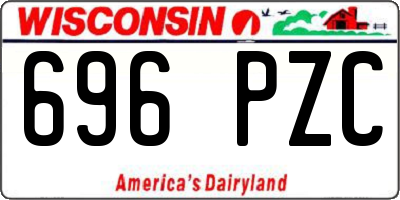 WI license plate 696PZC