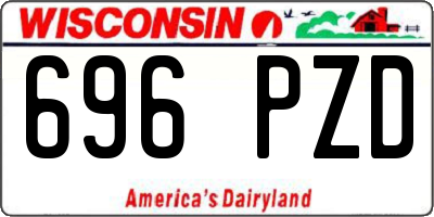 WI license plate 696PZD