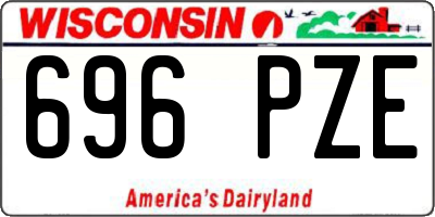 WI license plate 696PZE
