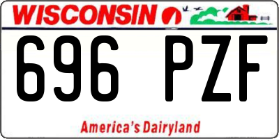 WI license plate 696PZF