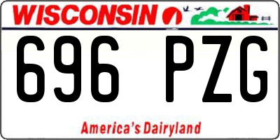 WI license plate 696PZG