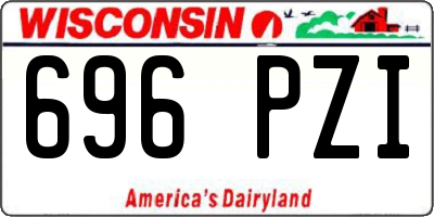 WI license plate 696PZI