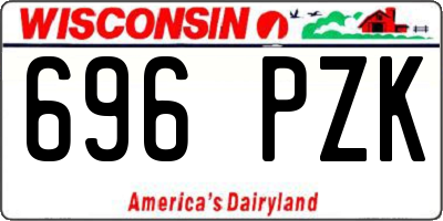 WI license plate 696PZK