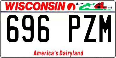 WI license plate 696PZM