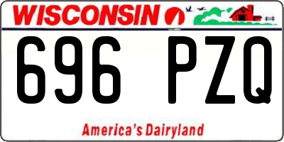 WI license plate 696PZQ