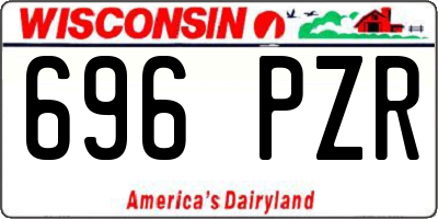 WI license plate 696PZR