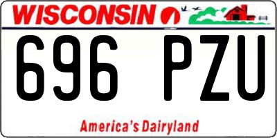 WI license plate 696PZU