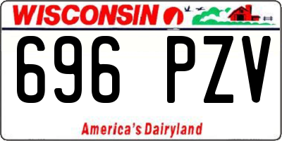 WI license plate 696PZV