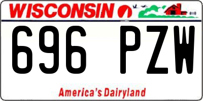 WI license plate 696PZW