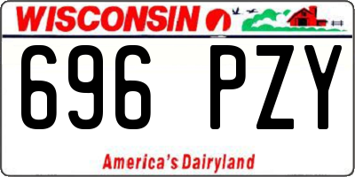 WI license plate 696PZY