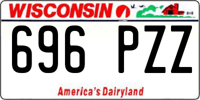 WI license plate 696PZZ