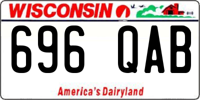 WI license plate 696QAB