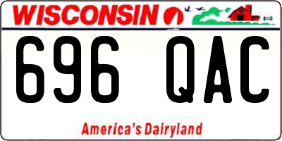 WI license plate 696QAC