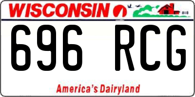 WI license plate 696RCG