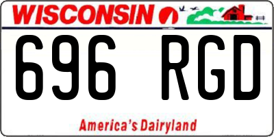 WI license plate 696RGD
