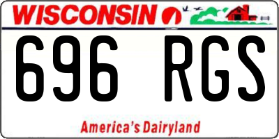 WI license plate 696RGS