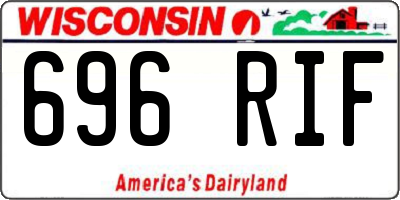 WI license plate 696RIF