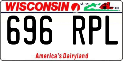 WI license plate 696RPL