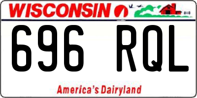 WI license plate 696RQL