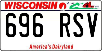 WI license plate 696RSV