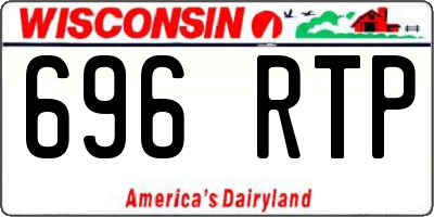 WI license plate 696RTP