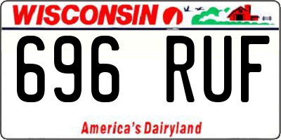 WI license plate 696RUF