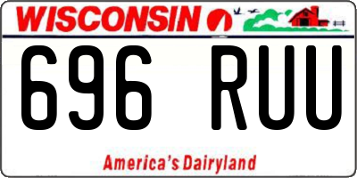 WI license plate 696RUU