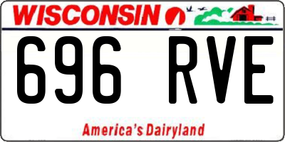 WI license plate 696RVE