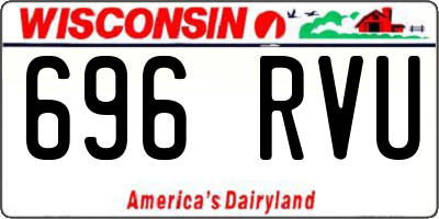 WI license plate 696RVU