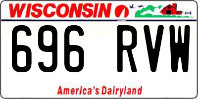 WI license plate 696RVW