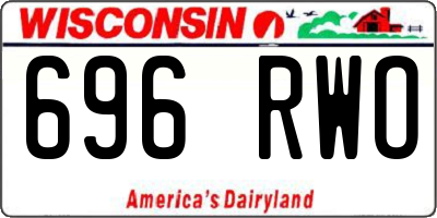 WI license plate 696RWO
