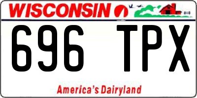 WI license plate 696TPX