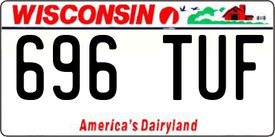 WI license plate 696TUF