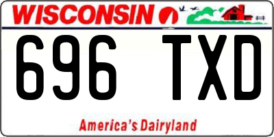 WI license plate 696TXD