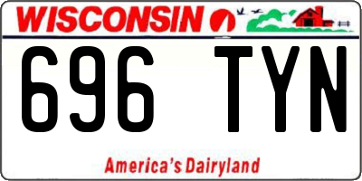 WI license plate 696TYN