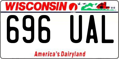 WI license plate 696UAL