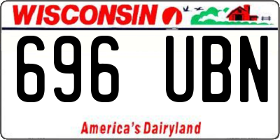WI license plate 696UBN