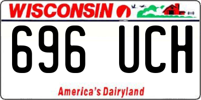 WI license plate 696UCH